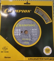 Диск алмазный CHAMPION бетон L 350/25,4/10  Concremax (старый бетон, ж/б с наполн.сред.тв), C1629